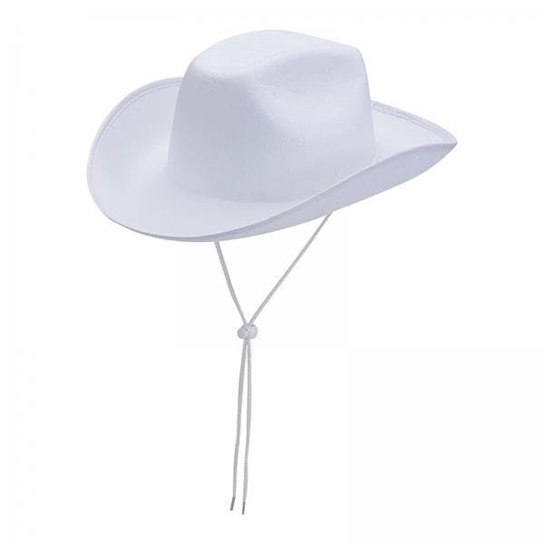 kowaku Cowboy Hat for Women Men Adult Girls Teens Western Cowgirl Hat with Chin Strap Chic Fashionable Comfortable Wide Brim Party Supplies Suitable, 6 Pcs