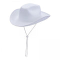 kowaku Cowboy Hat for Women Men Adult Girls Teens Western Cowgirl Hat with Chin Strap Chic Fashionable Comfortable Wide Brim Party Supplies Suitable, 6 Pcs