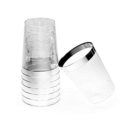 OCCASIONS " 40 guest - Full set - Wedding Disposable Plastic Plates, silverware and tumblers combo