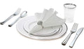 OCCASIONS " 40 guest - Full set - Wedding Disposable Plastic Plates, silverware and tumblers combo