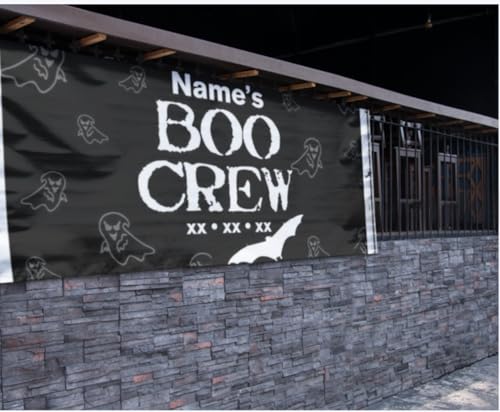 VictoryStore Bachelorette Party Supplies: Custom Boo Crew Banner - Bachelorette Party Banner Waterproof Vinyl 3 feet by 5 feet