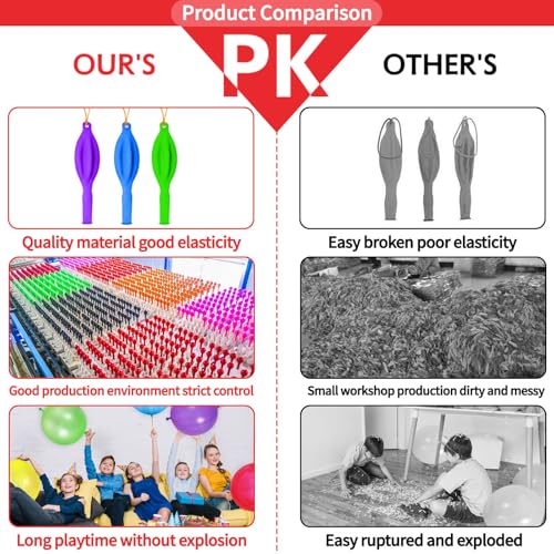 LEEZZIZZ 30Pcs Punch Balloons, Thickened Neon Punching Balloon Heavy Duty with Rubber Band Handle Birthday Party Favors for Kids Weddings Goodie Bag Supply