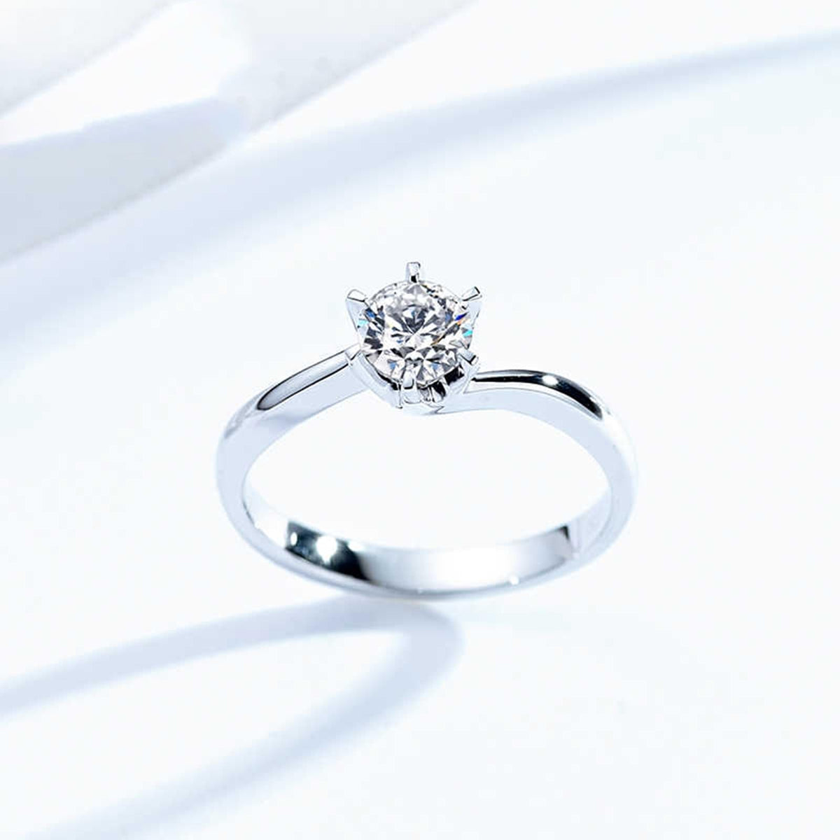 Aienid Vintage Engagement Rings Unique Rings White Gold with 0.3CT Diamond Solid for Sister Graduation Jewelry Gift
