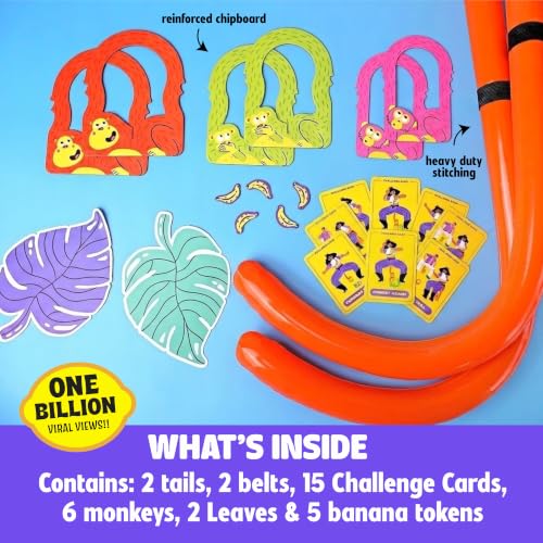 MCMILLER ENTERTAINMENT It’s Bananas – The Hilarious Monkey Tail Party Game for Adults & Families | Funny Indoor & Outdoor Game for Bachelorette Parties, Summer Parties, BBQs, Birthdays & Game Nights