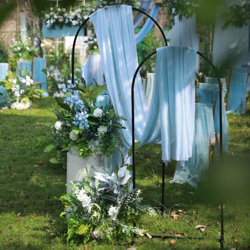 Wokceer Wedding Arch Draping Fabric Backdrop Sheer Drapes Fabric for Wedding Arbor Ceremony Party