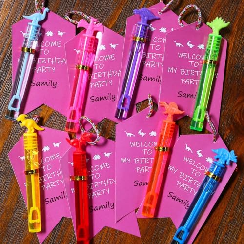 32 Pack Bubble for Kids Party Favors, 8 Style Dinosaur Mini Bubble Wands
