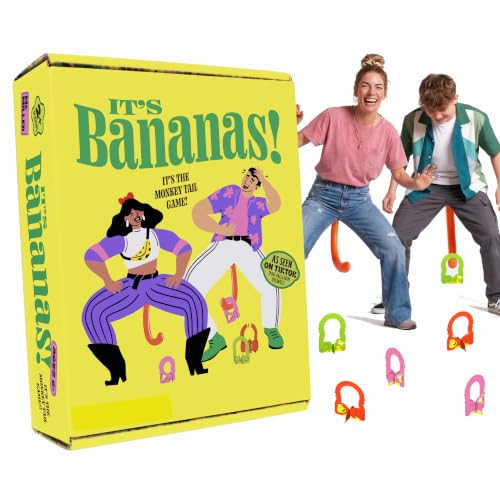 MCMILLER ENTERTAINMENT It’s Bananas – The Hilarious Monkey Tail Party Game for Adults & Families | Funny Indoor & Outdoor Game for Bachelorette Parties, Summer Parties, BBQs, Birthdays & Game Nights