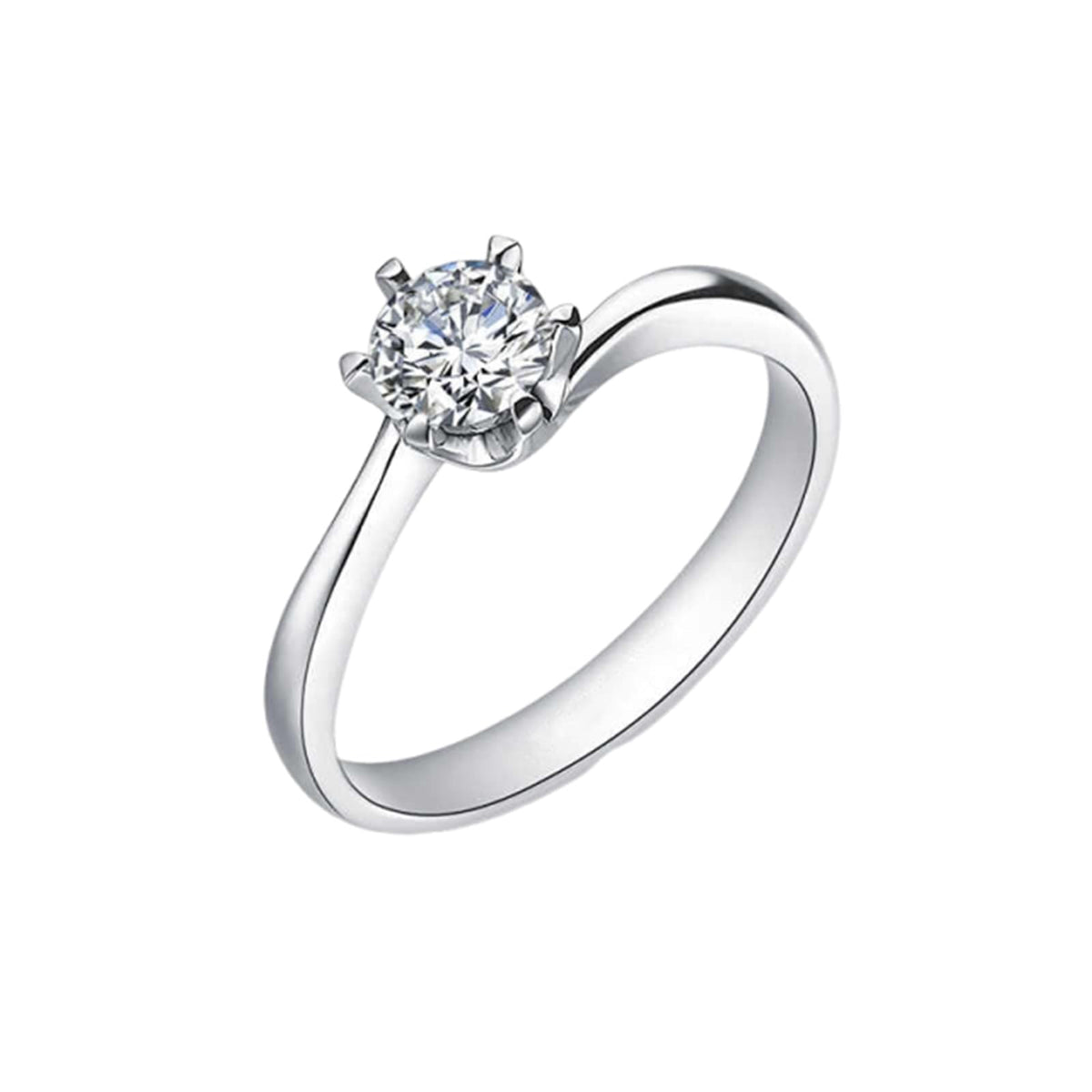 Aienid Vintage Engagement Rings Unique Rings White Gold with 0.3CT Diamond Solid for Sister Graduation Jewelry Gift