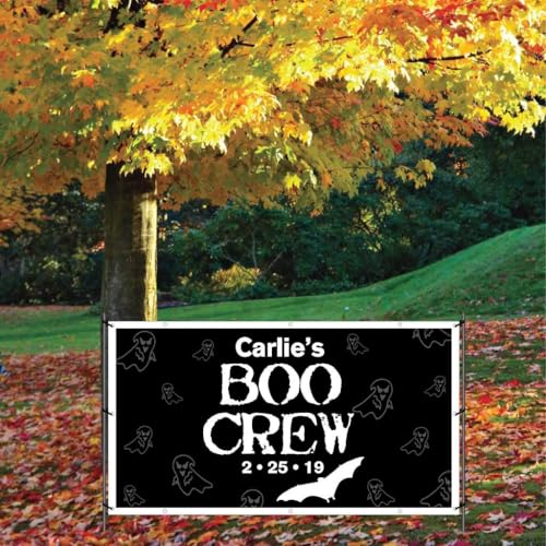 VictoryStore Bachelorette Party Supplies: Custom Boo Crew Banner - Bachelorette Party Banner Waterproof Vinyl 3 feet by 5 feet