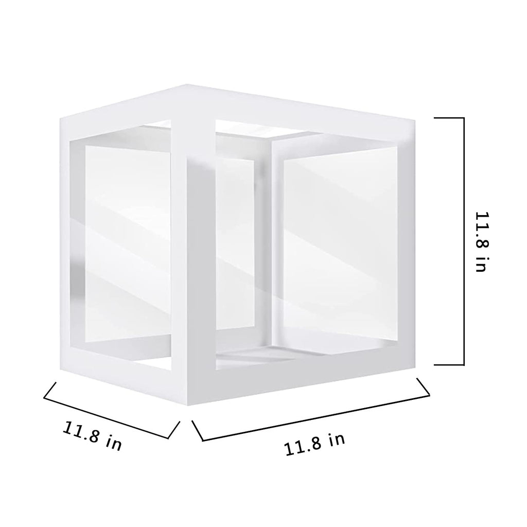 Baby Boxes with Letters for Baby Shower,Clear Baby Shower Decorations Block Boxes for Gender Reveal,Transparent Balloon Box Backdrop Birthday Party,4PCS