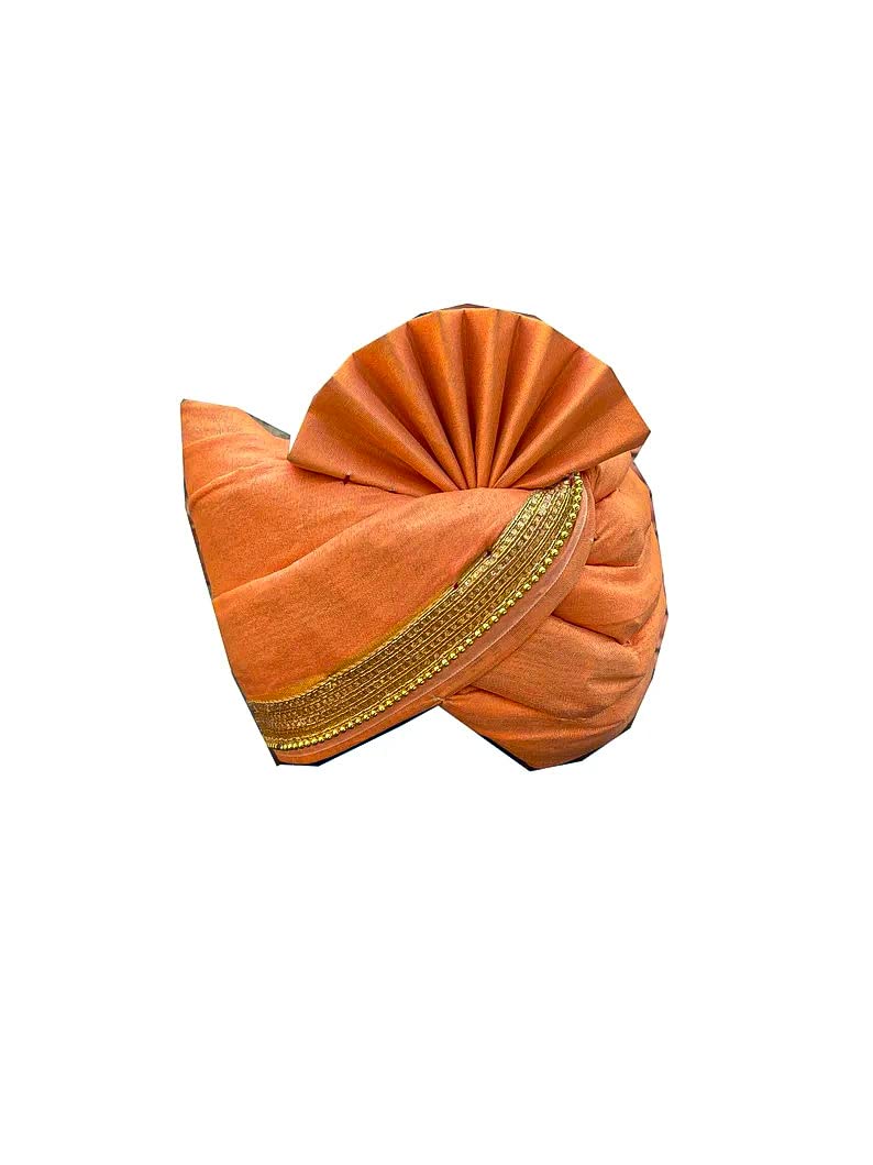 Indian Mens Chanderi Silk Turban for Men, Wedding Royal Maharaja Turban, Exclusive Safa for Wedding