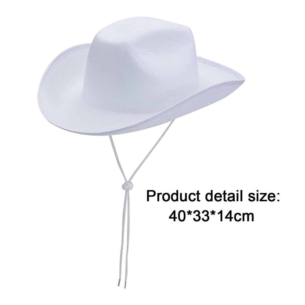 kowaku Cowboy Hat for Women Men Adult Girls Teens Western Cowgirl Hat with Chin Strap Chic Fashionable Comfortable Wide Brim Party Supplies Suitable, 6 Pcs