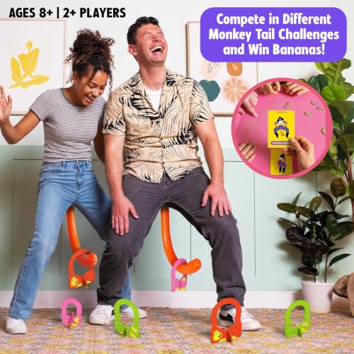 MCMILLER ENTERTAINMENT It’s Bananas – The Hilarious Monkey Tail Party Game for Adults & Families | Funny Indoor & Outdoor Game for Bachelorette Parties, Summer Parties, BBQs, Birthdays & Game Nights