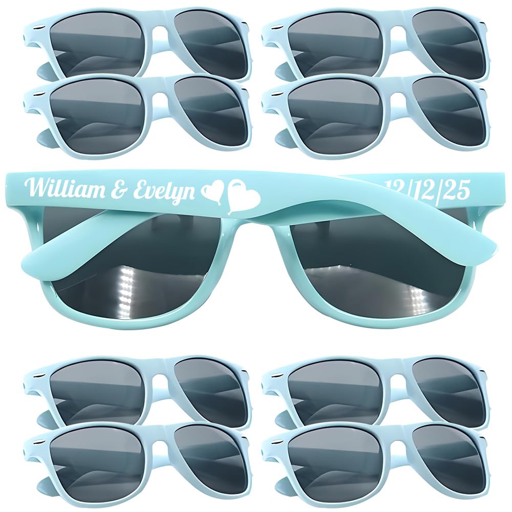 DFDG Personalized Sunglasses Bulk Party Favors Adult Gifts Custom Wedding Bachelorette Bussines Supply Sunglass for Guest