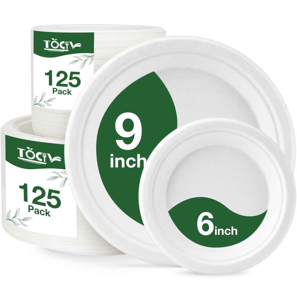 Biaredy Disposable Paper Plates Compostable
