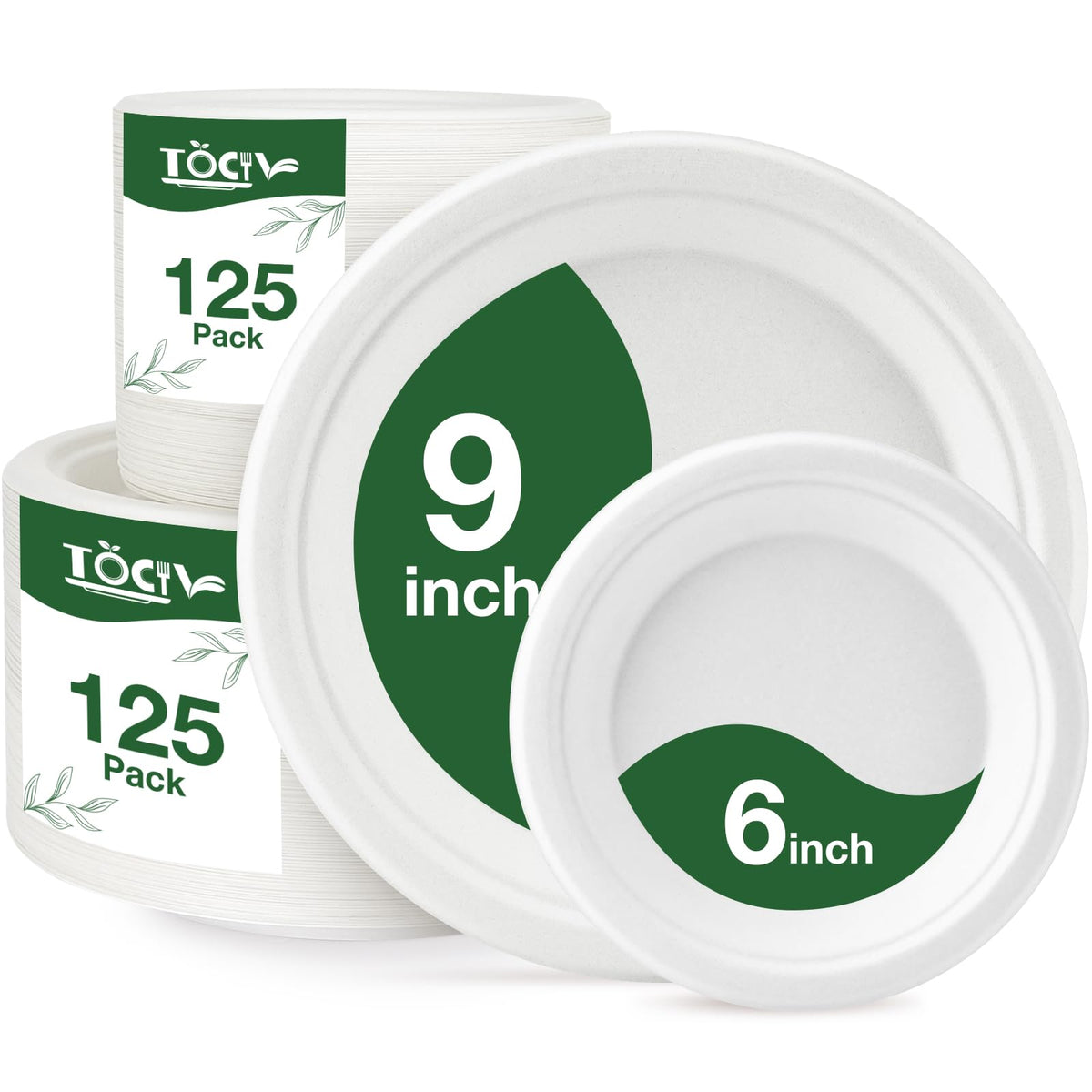 Biaredy Disposable Paper Plates Compostable