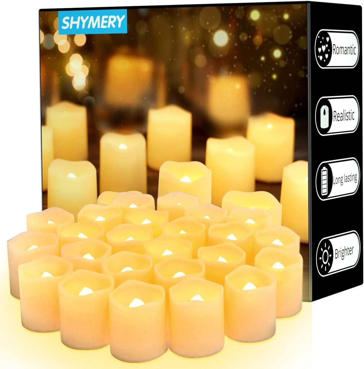SHYMERY Flameless Votive Candles