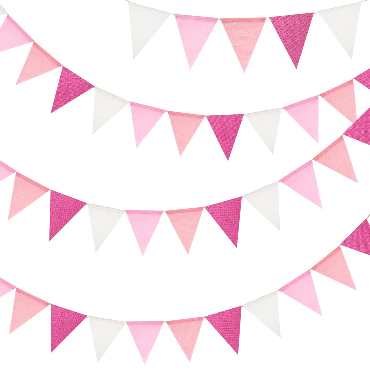 G2PLUS Pre-Strung Burlap Pennant Banners