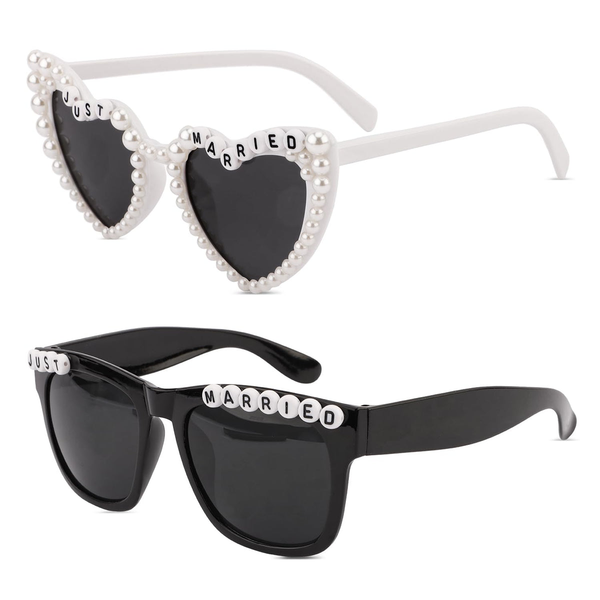 yuxiaoyu Wedding Decor Bride and Groom Sunglasses for Just Married Wedding Party Decorations