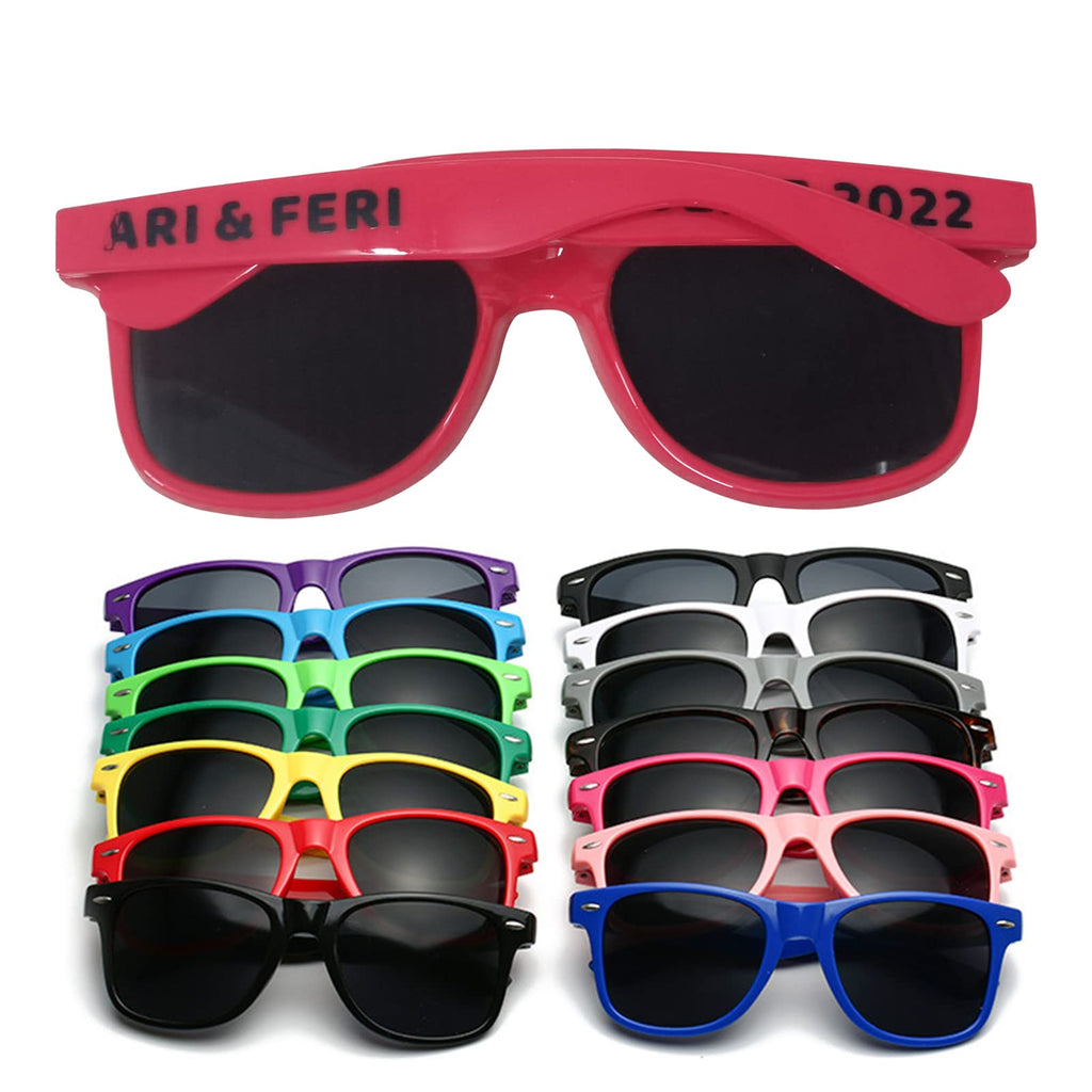 DFDG Personalized Sunglasses Bulk Custom Wedding Party Sunglasses Bachelorette Party Sunglasses for Women & Men