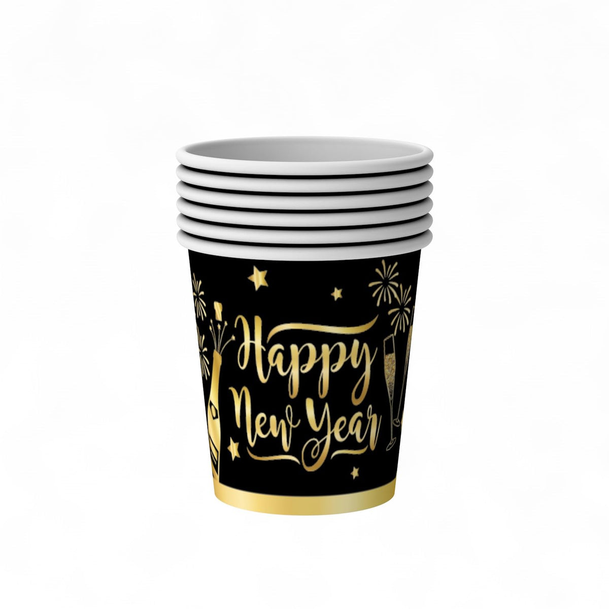 Happy New Years Eve Party Supplies 2027 Kit – New Year Eve Decorations Banner Plates and Napkins Cups Forks Tablecloth Serves for 24 Guests