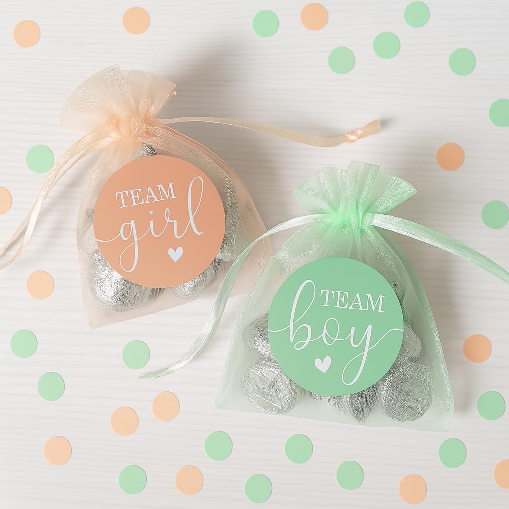 Gender Reveal Stickers - Boy or Girl Gender Reveal Decorations - 40 Count