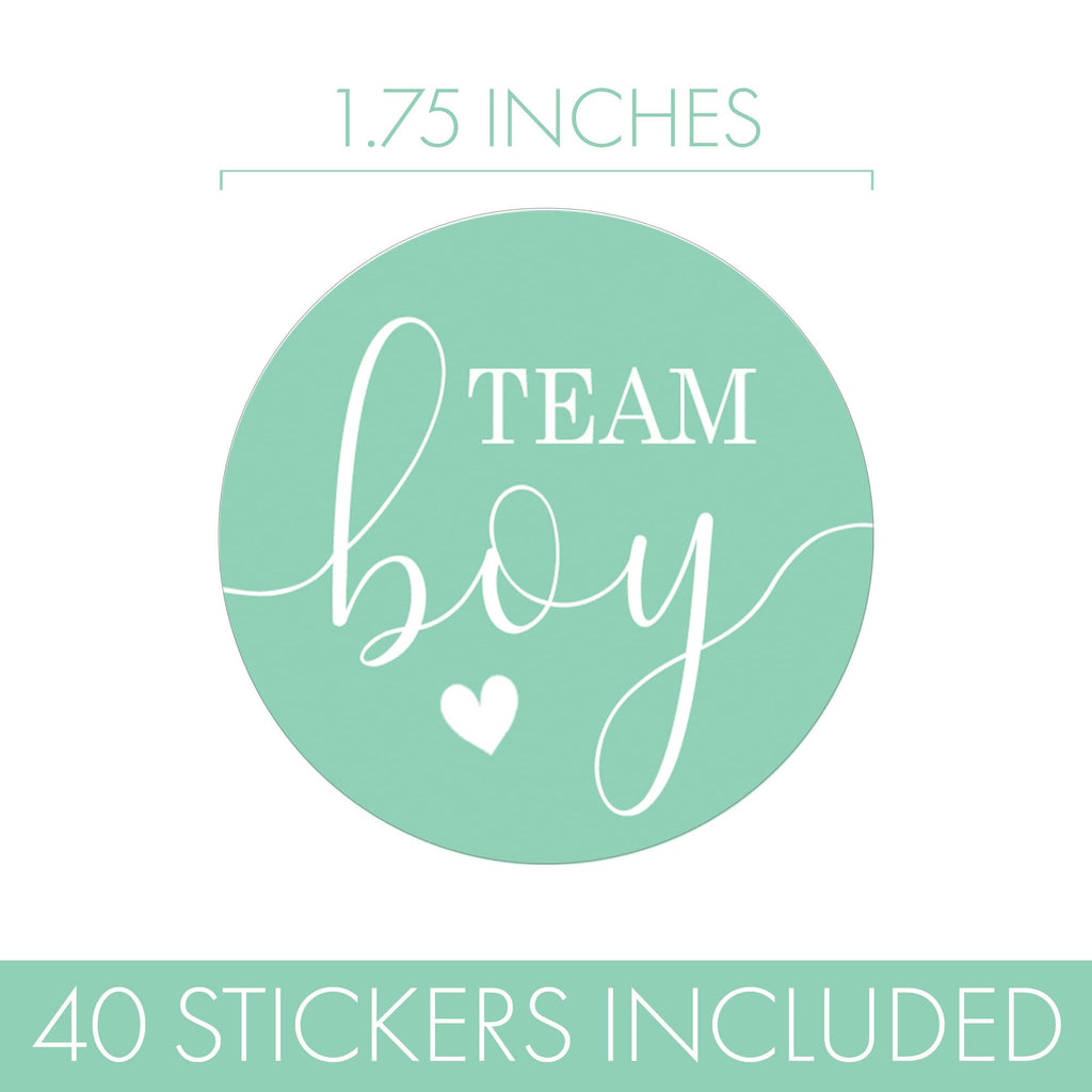 Gender Reveal Stickers - Boy or Girl Gender Reveal Decorations - 40 Count