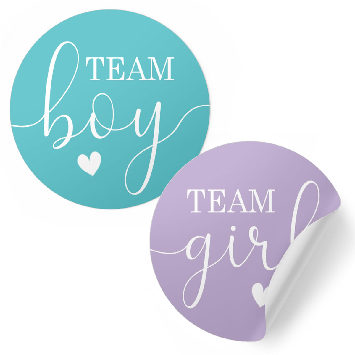 Gender Reveal Stickers - Boy or Girl Gender Reveal Decorations - 40 Count