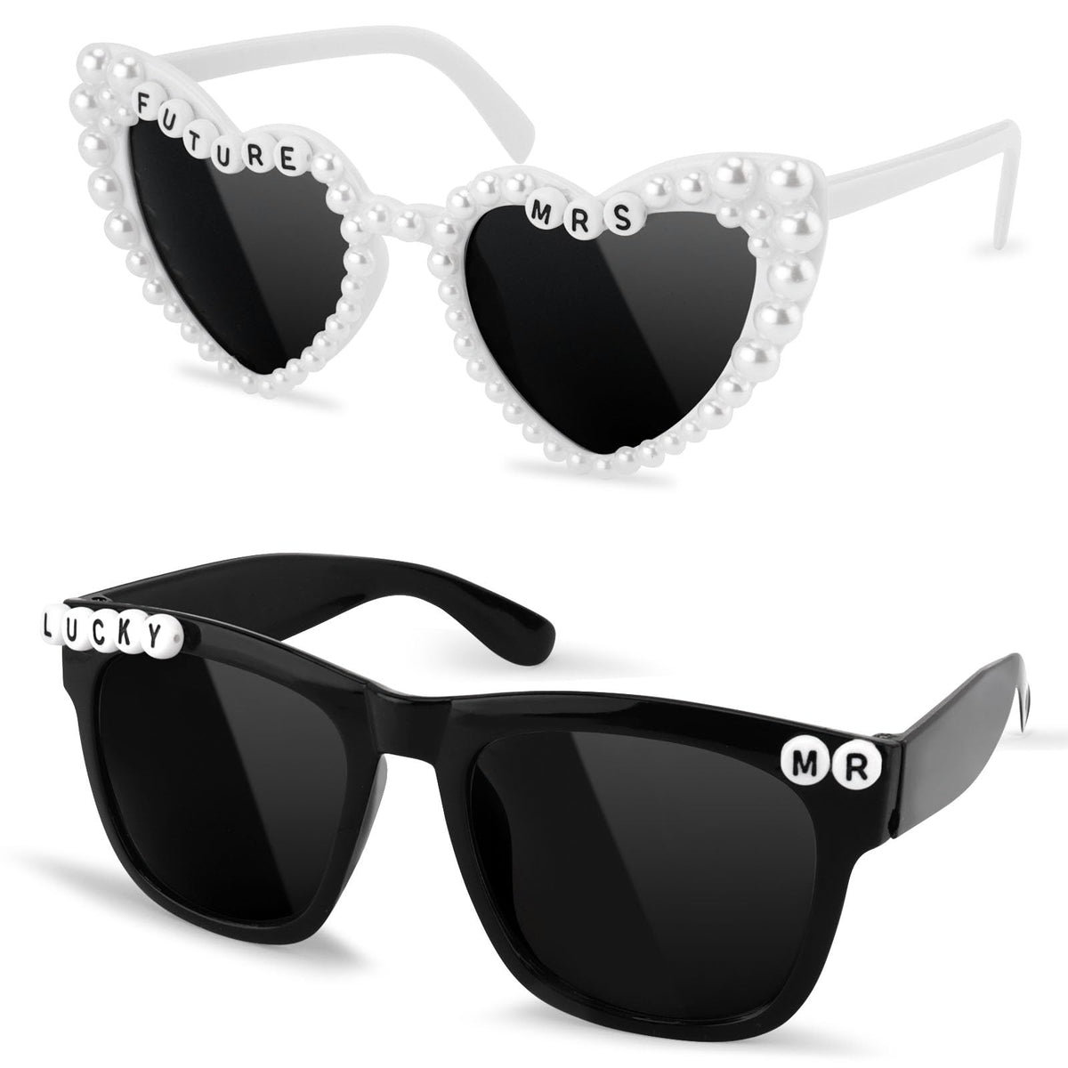 yuxiaoyu Wedding Decor Bride and Groom Sunglasses for Just Married Wedding Party Decorations