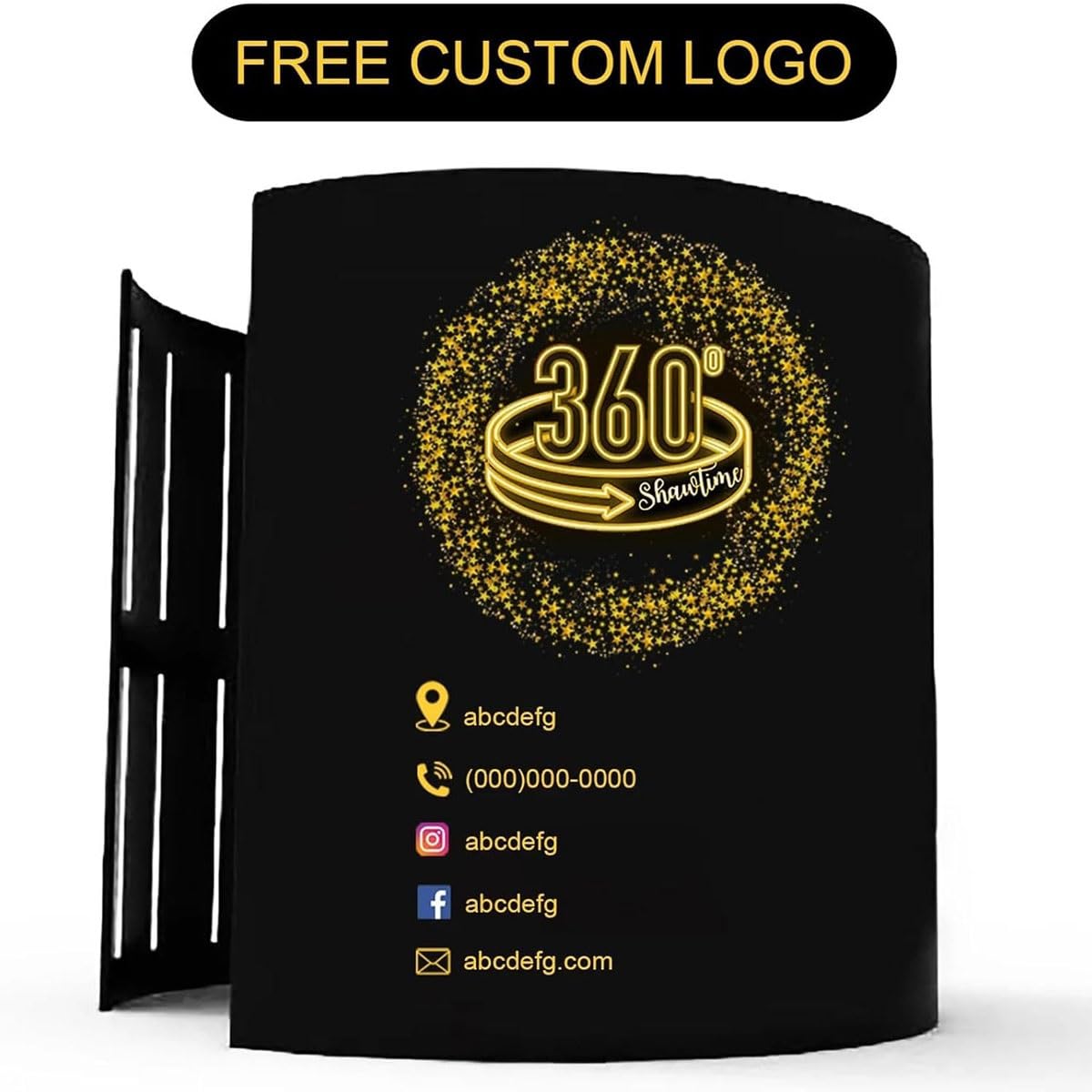 360 Photo Booth with LED Lights, 7.8ft Round Backdrop for Events & Weddings, Custom Logo, 360° Video Camera Booth, Perfect for Parties & Celebrations