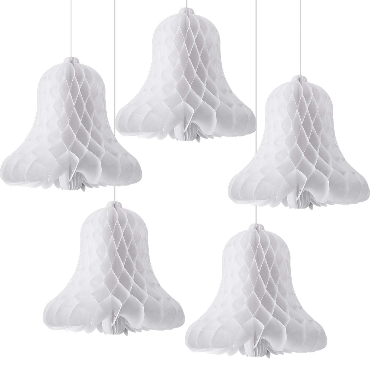 WILLBOND Paper Wedding Bells Hanging Honeycomb 12 Inch