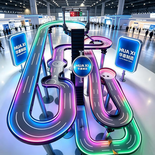 1x2M LED Marble Race Track with Multicolor Lights for Events