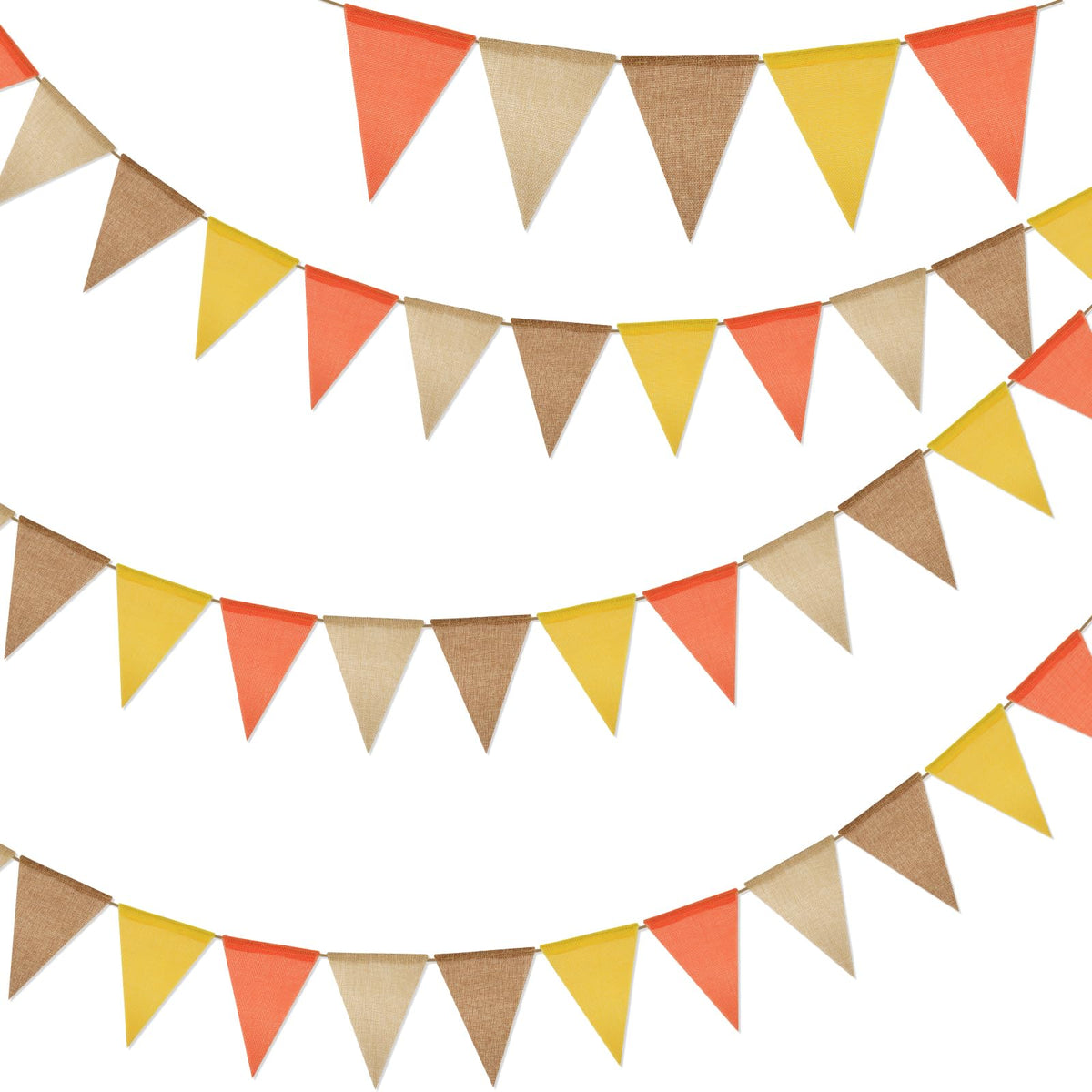 G2PLUS Pre-Strung Burlap Pennant Banners