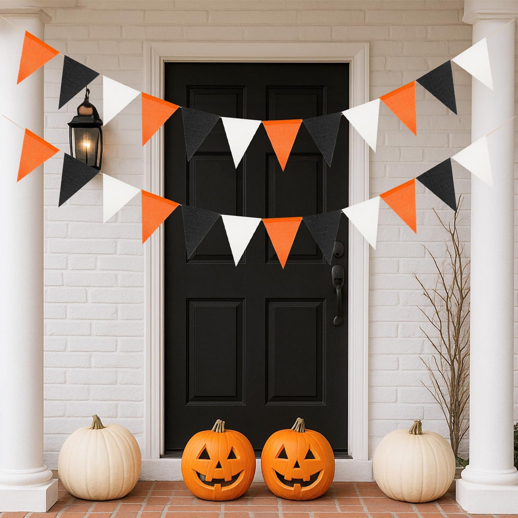 G2PLUS Pre-Strung Burlap Pennant Banners