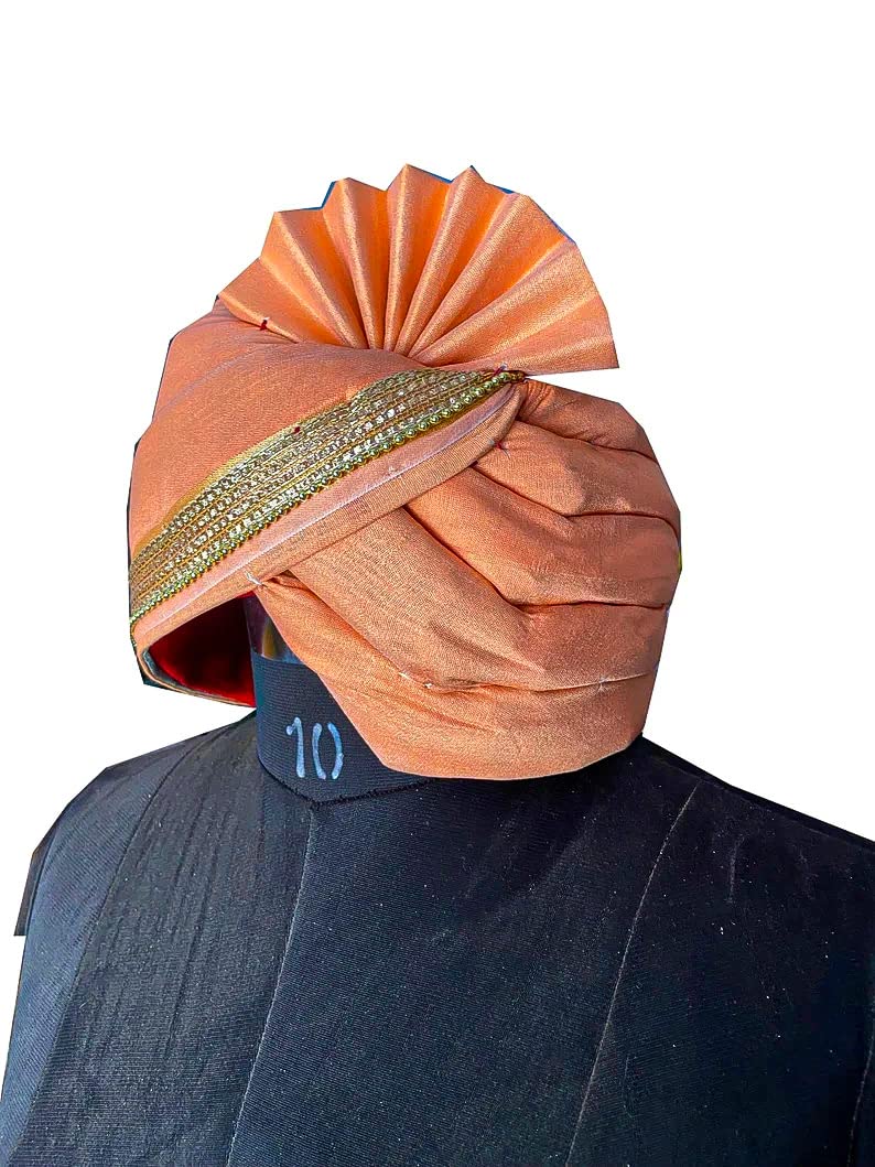 Indian Mens Chanderi Silk Turban for Men, Wedding Royal Maharaja Turban, Exclusive Safa for Wedding