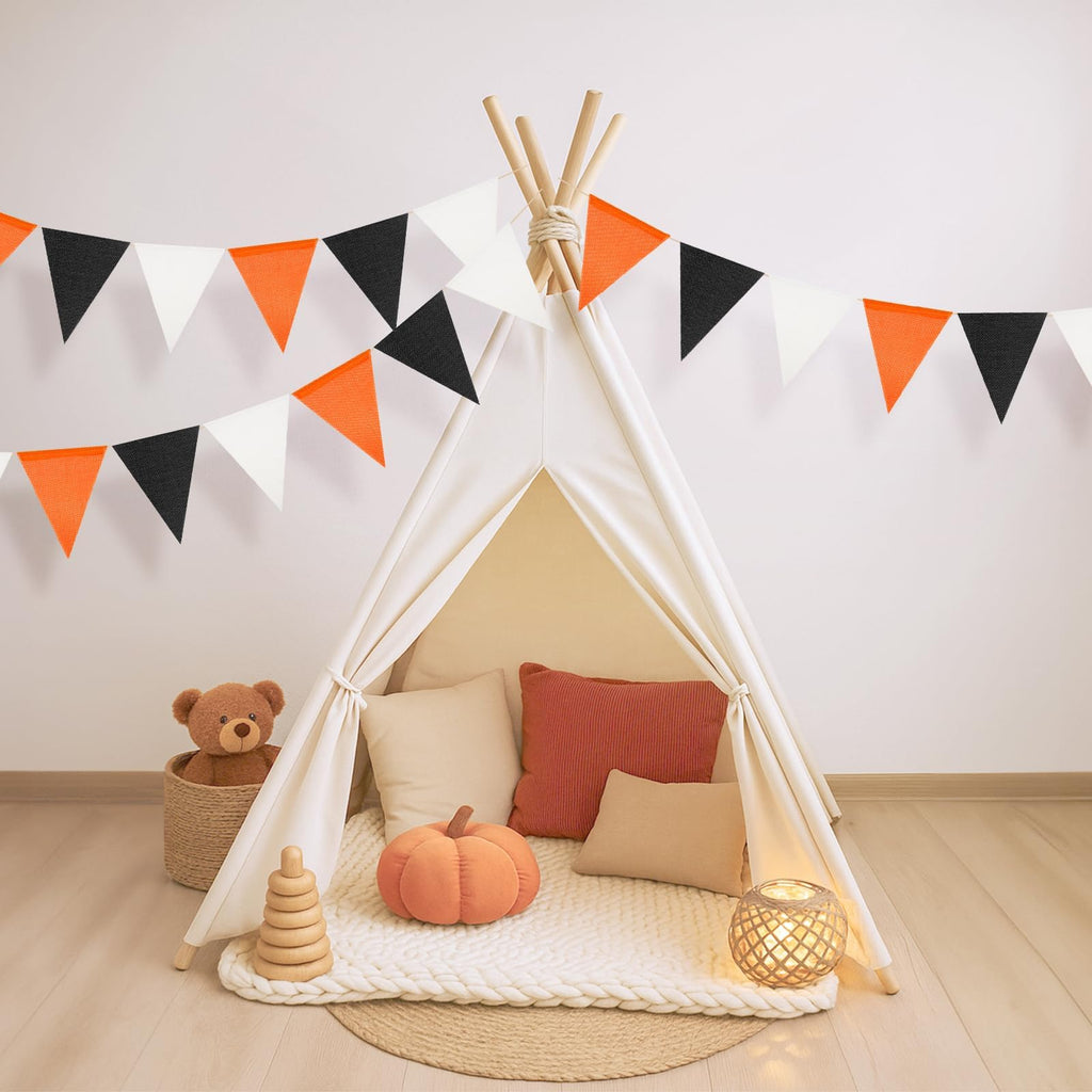 G2PLUS Pre-Strung Burlap Pennant Banners