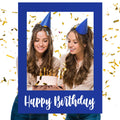 Extra Large Happy Birthday Photo Booth Selfie Frame Prop 32x24"