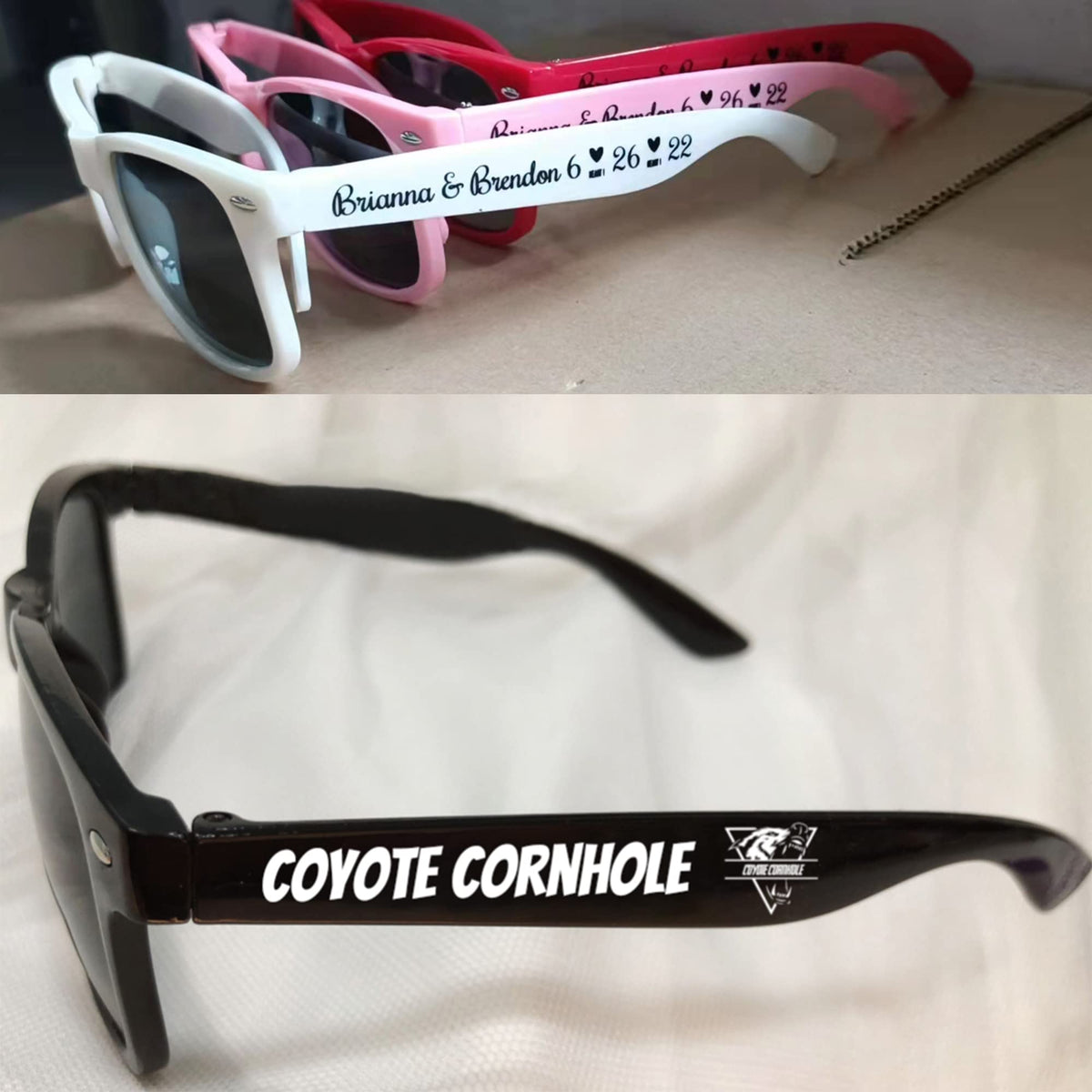 Personalized Wedding Sunglasses Bulk for Guests Party Favors,Custom Personalized Bridesmaid Logo Sunglasses