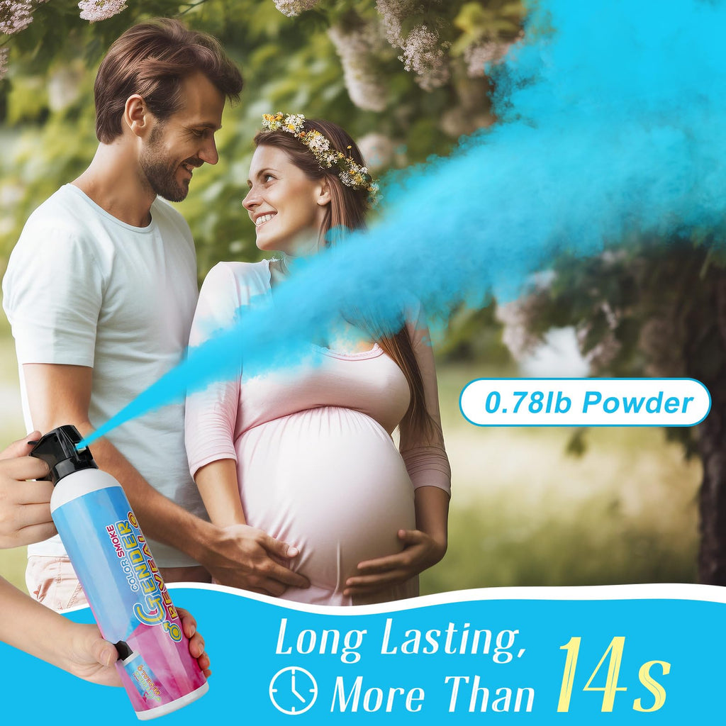 Merear Gender Reveal Fire Extinguisher, Gender Reveal Ideas, 100% Biodegradable Baby Boy or Girl Reveal Party Ideas for Gender Reveal Decorations