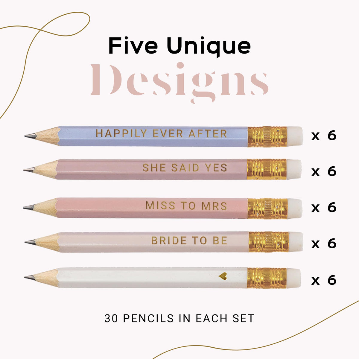 Markt Bridal Shower Pencils