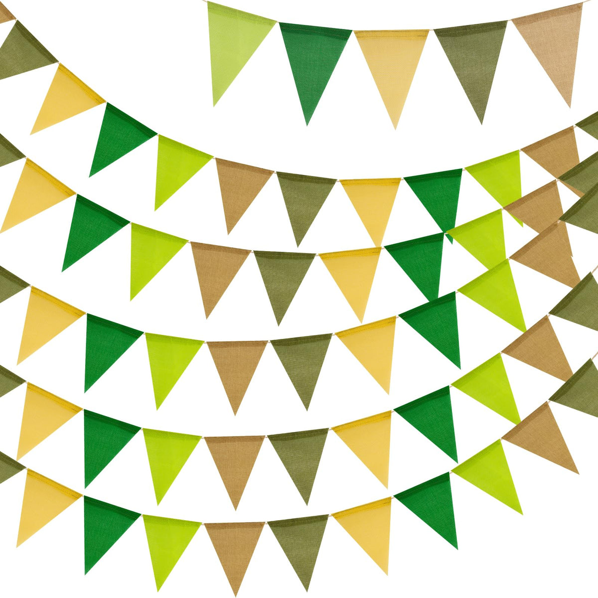 G2PLUS Pre-Strung Burlap Pennant Banners