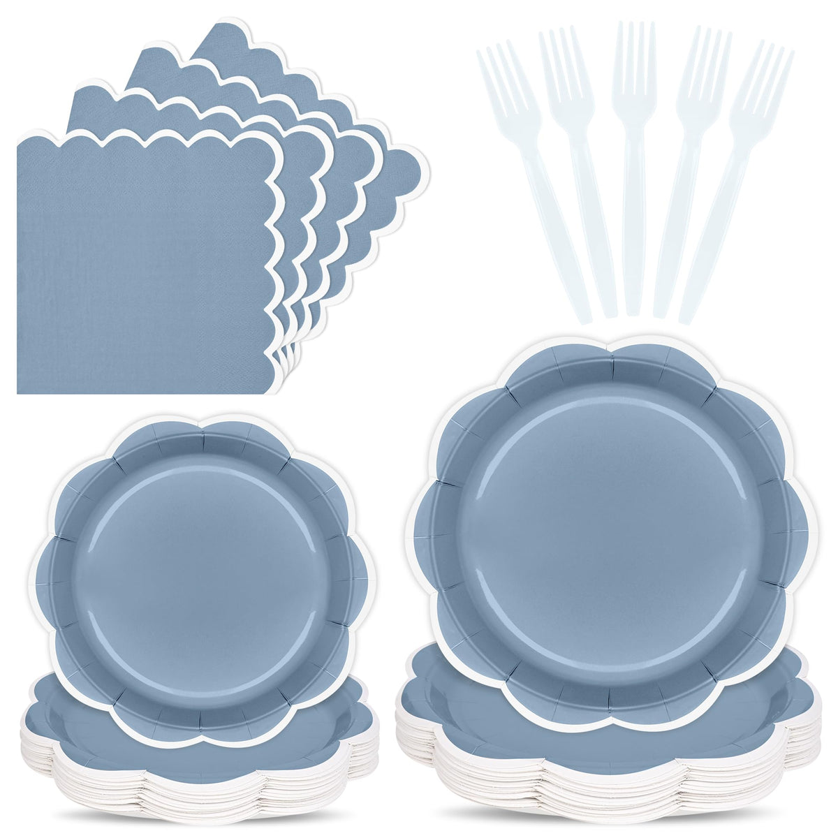 96 Pcs Pink Paper Plates and Napkins Set Party Supplies Serve for 24 Guests