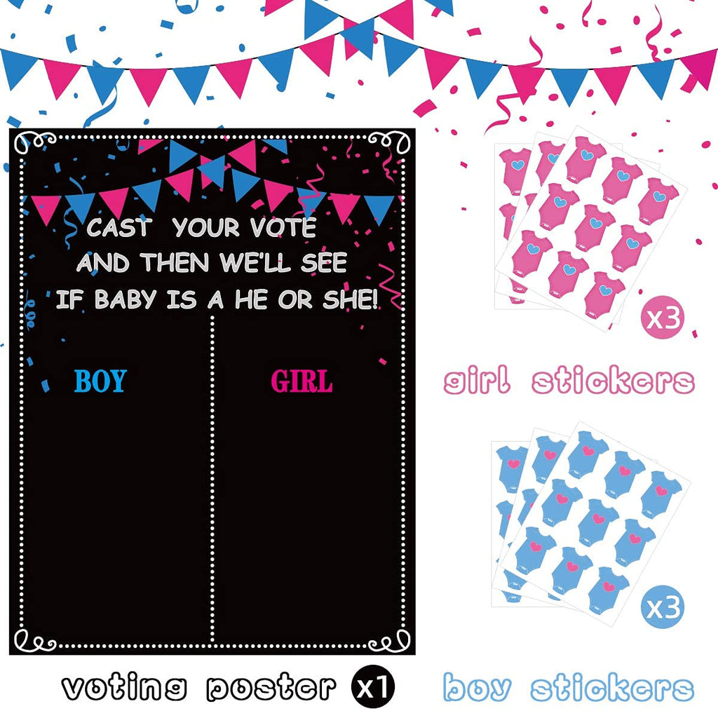 Gender reveal decorations