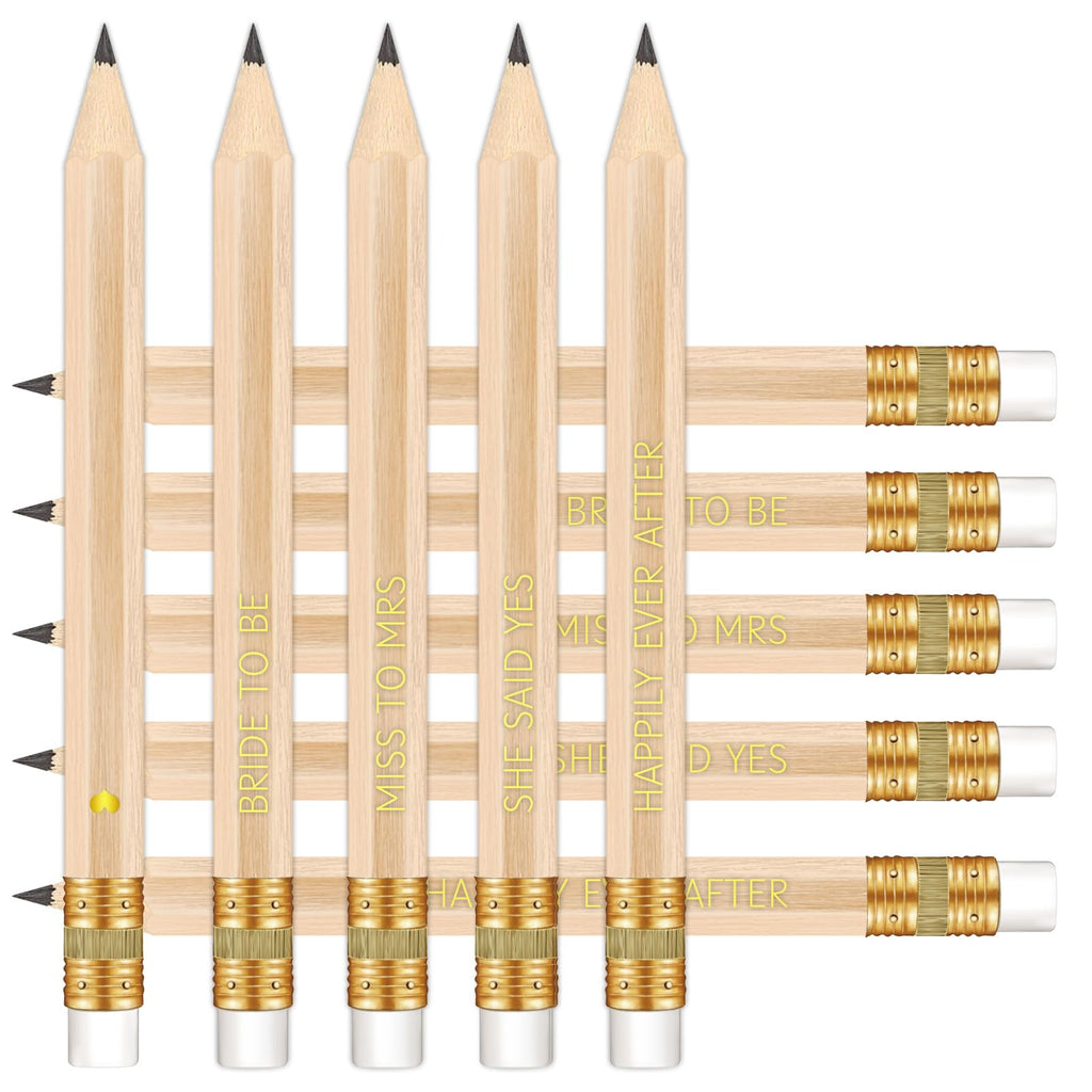50-Pack Mini Bridal Shower Pencils for Party Games & Activities