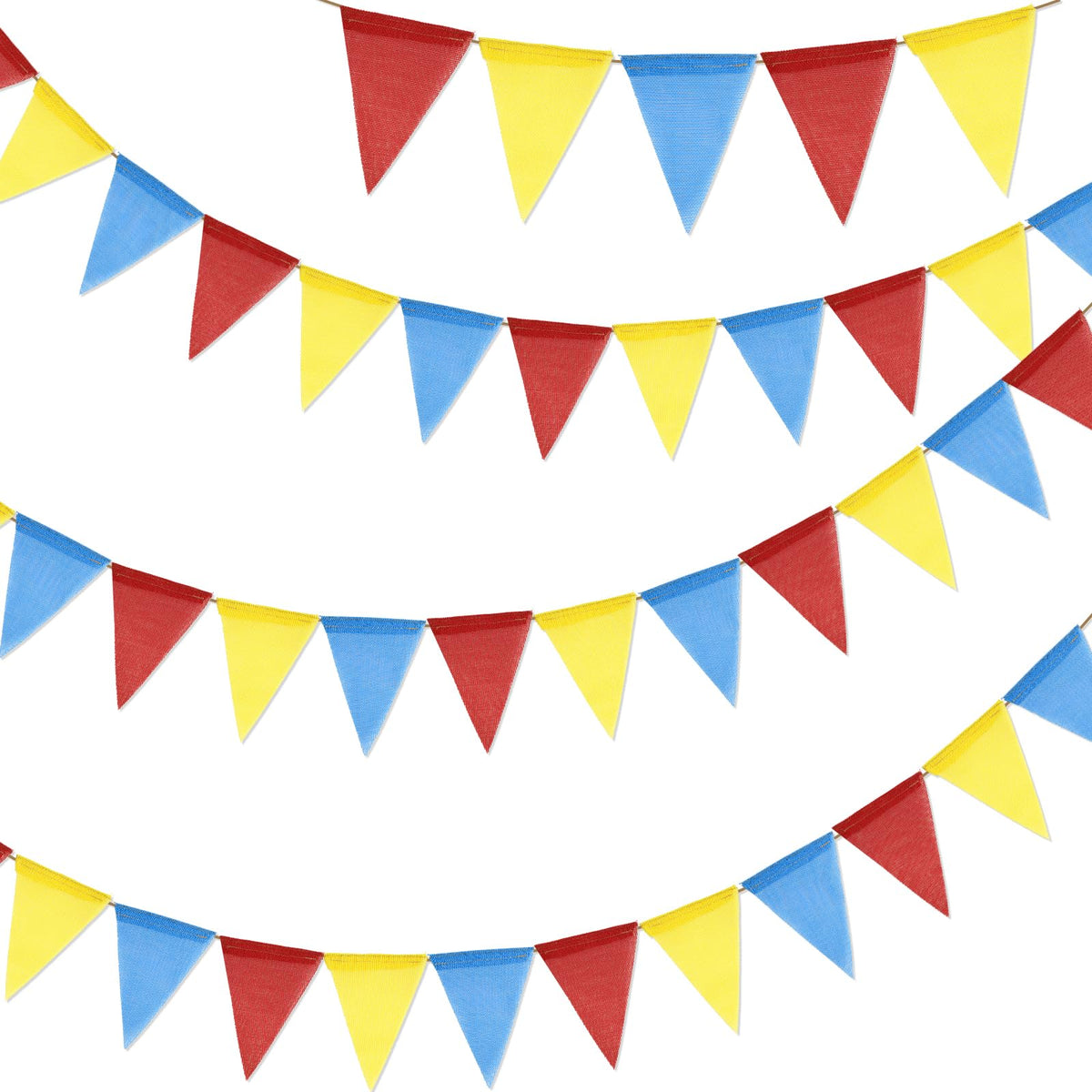 G2PLUS Pre-Strung Burlap Pennant Banners