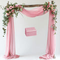 Wokceer Wedding Arch Draping Fabric Backdrop Sheer Drapes Fabric for Wedding Arbor Ceremony Party