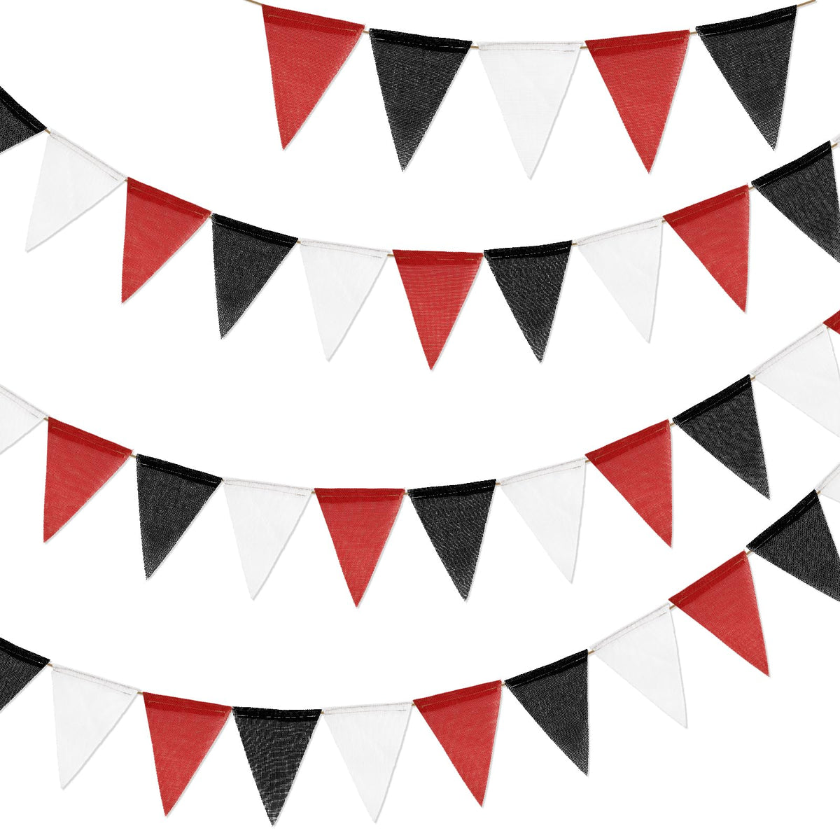 G2PLUS Pre-Strung Burlap Pennant Banners