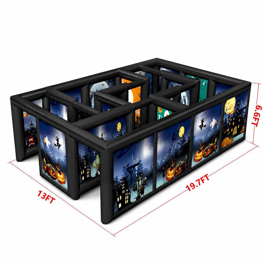 Inflatable Haunted House Maze 20x13x7FT Halloween Decor