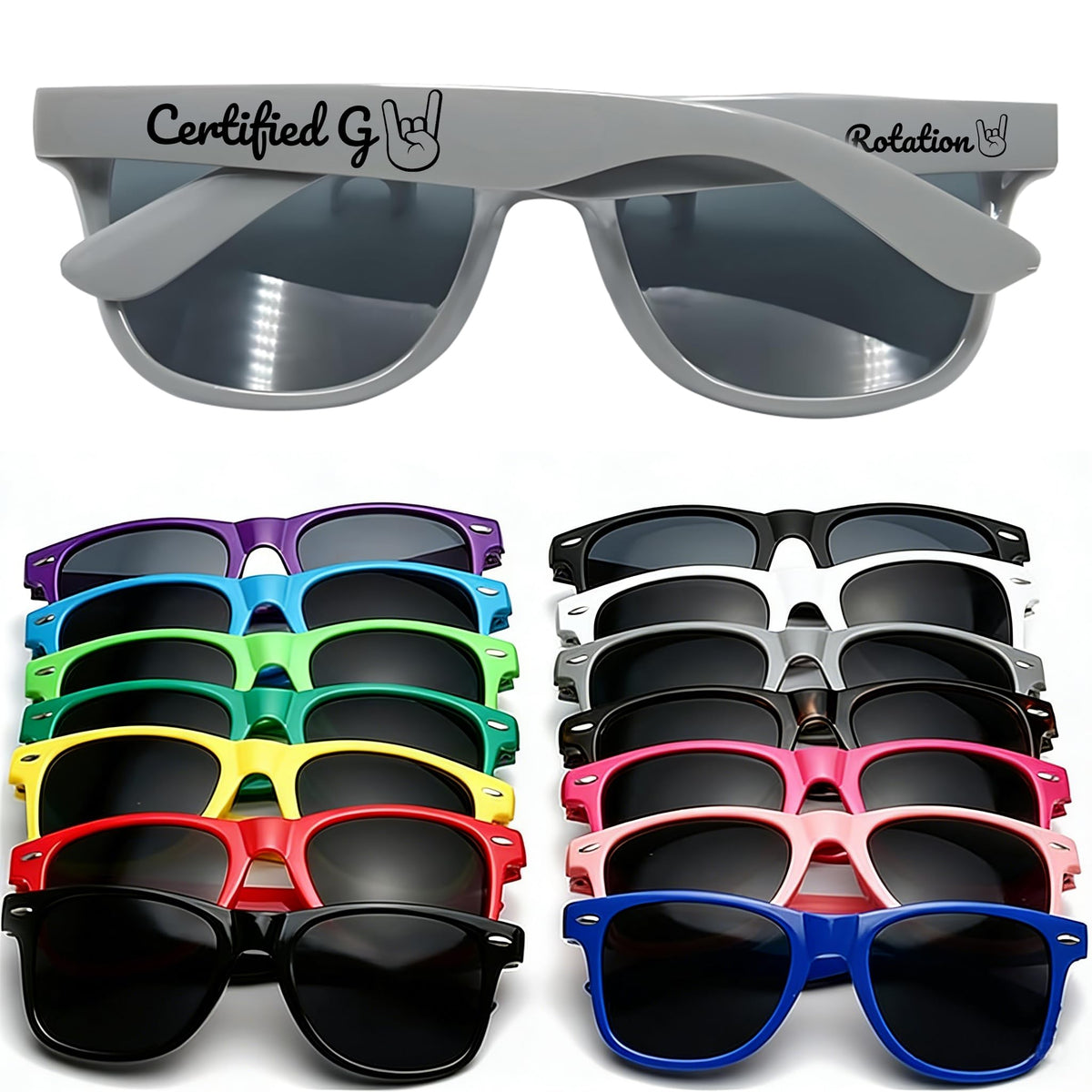 DFDG Personalized Sunglasses Bulk Custom Wedding Party Sunglasses Bachelorette Party Sunglasses for Women & Men