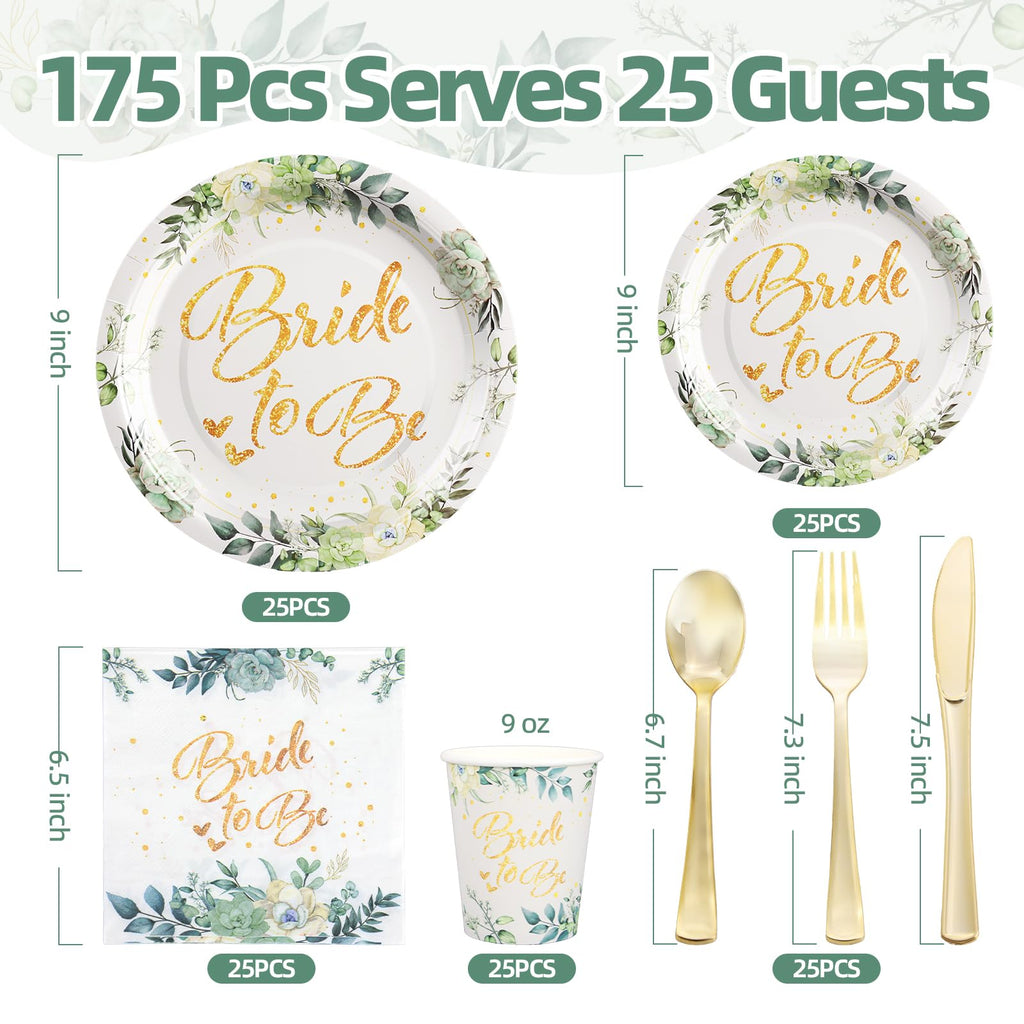 Bridal Shower Plates and Cups and Napkins Sets